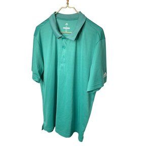 ADIDAS Polo Shirt Size XL Green Golf Collared Tshirt